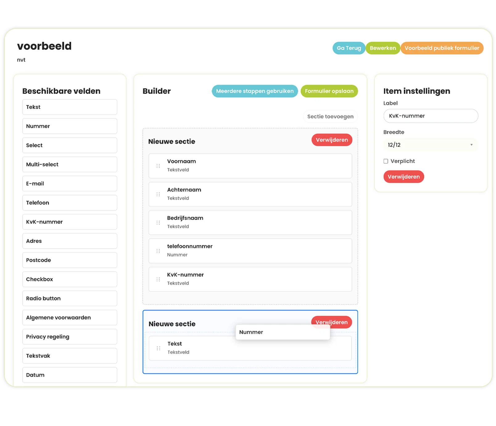 SolvCRM+ klantenportaal met klantinformatie en aangesloten bedrijfsprocessen